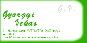 gyorgyi vekas business card